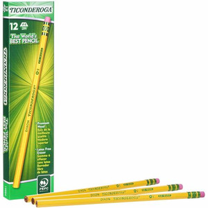Ticonderoga No. 4 Pencils - Black Lead - #4 - Yellow Cedar Barrel - 1 Dozen - (DIX13884) Product Image 