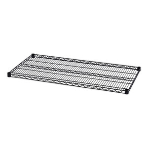 Alera Industrial Wire Shelving Extra Wire Shelves, 48w x 24d, Black, 2 Shelves/Carton Product Image 