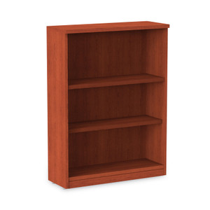 Alera Valencia Series Bookcase, Three-Shelf, 31.75w x 14d x 39.38h, Med Cherry Product Image 