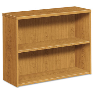 HON 10500 Series Laminate Bookcase, Two-Shelf, 36w x 13.13d x 29.63h, Harvest Product Image 
