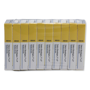 First Aid Only First-Aid Refill Fabric Adhesive Bandages, 1 x 3, 160/Pack Product Image 