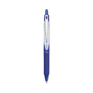 Pilot VBall RT Liquid Ink Roller Ball Pen, Retractable, Extra-Fine 0.5 mm, Blue Ink, Blue/White Barrel Product Image 