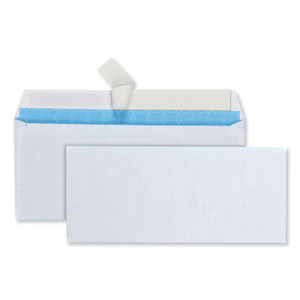 Quality Park Security Envelope, #10, Commercial Flap, Redi-Strip Adhesive Closure, 4.13 x 9.5, White, 500/Box Product Image 