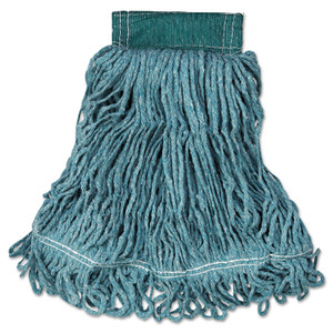 Super Stitch Blend Mop Head, Medium, Cotton/synthetic, Green, 6/carton (RCPD252GRE) Product Image 