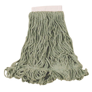 Rubbermaid Commercial Super Stitch Blend Mop Heads, Cotton/Synthetic, Green, Large Product Image 