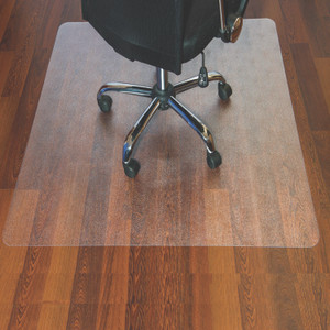 Floortex Cleartex Ultimat Polycarbonate Chair Mat for Hard Floors, 48" w x 60" l, Clear Product Image 