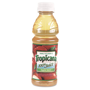 Tropicana 100% Juice, Apple, 10oz Bottle, 24/Carton Product Image 