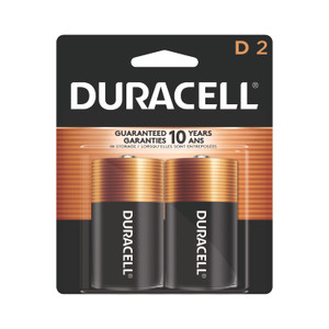 Duracell CopperTop Alkaline D Batteries, 2/Pack Product Image 
