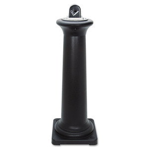 Rubbermaid Commercial GroundsKeeper Tuscan Receptacle, 22.05 gal, 13 dia x 38.38h, Black Product Image 