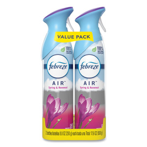 Febreze AIR, Spring and Renewal, 8.8 oz Aerosol Spray, 2/Pack, 6 Pack/Carton Product Image 