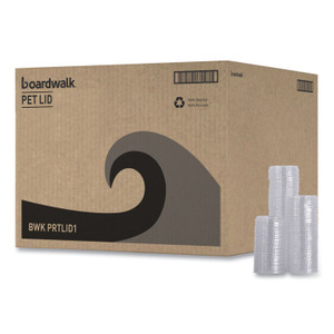 Boardwalk Souffle/Portion Cup Lids, Fits 1 oz Portion Cups, Plastic, Clear, 2,500/Carton Product Image 
