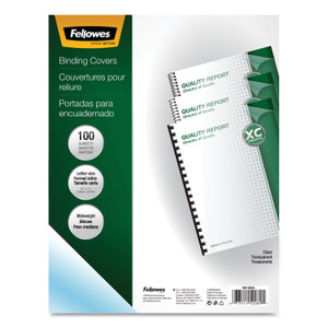 Fellowes Crystals Transparent Presentation Covers for Binding Systems, Clear, with Square Corners, 11 x 8.5, Unpunched, 100/Pack View Product Image