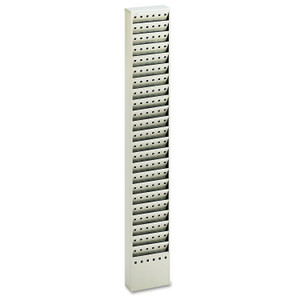 Safco Steel Magazine Rack, 23 Compartments, 10w x 4d x 65.5h, Gray Product Image 