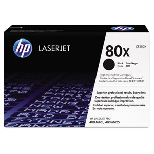 HP 80X, (CF280X) High-Yield Black Original LaserJet Toner Cartridge View Product Image