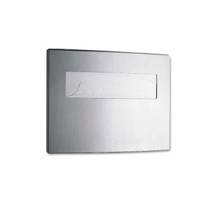 Bobrick Stanless Steel Toilet Seat Cover Dispenser, ConturaSeries, 15.75 x 2.25 x 11.25, Satin Finish Product Image 