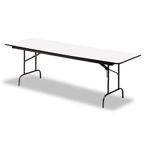 Iceberg OfficeWorks Commercial Wood-Laminate Folding Table, Rectangular, 60" x 30" x 29", Gray/Charcoal Product Image 