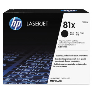 HP 81X, (CF281X) High-Yield Black Original LaserJet Toner Cartridge View Product Image