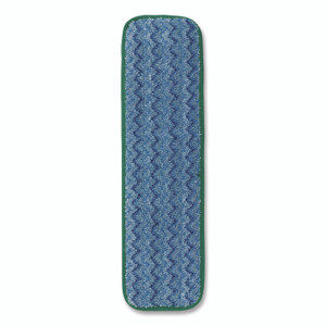 Rubbermaid Commercial Microfiber Wet Mopping Pad, 18.5" x 5.5" x 0.5", Green, 12/Carton Product Image 