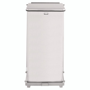Rubbermaid Commercial Defenders Heavy-Duty Steel Step Can, 6.5 gal, Stainless Steel Product Image 