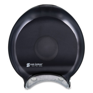 San Jamar Single 9" Jumbo Bath Tissue Dispenser, Classic, 10.25 x 5.63 x 12, Transparent Black Pearl Product Image 