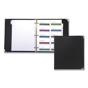 Samsill Classic Vinyl Business Card Binder, Holds 200 2 x 2.5 Cards, 10.25 x 11.13, Ebony (SAM81080) Product Image 