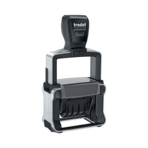 Trodat Professional 5-in-1 Date Stamp, Self-Inking, 1 x 1.63, Blue/Red Product Image 