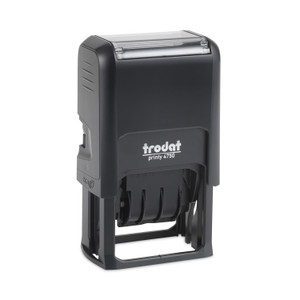 Trodat Printy Economy Date Stamp, Self-Inking, 1.63" x 1", Blue/Red Product Image 