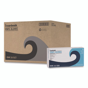 Boardwalk Exam Vinyl Gloves, Clear, Small, 3 3/5 mil, 100/Box, 10 Boxes/Carton Product Image 