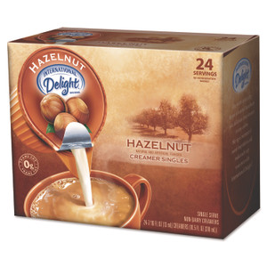International Delight Coffee Creamer, Hazelnut, 0.44 oz Mini Cups, 24/Box Product Image 