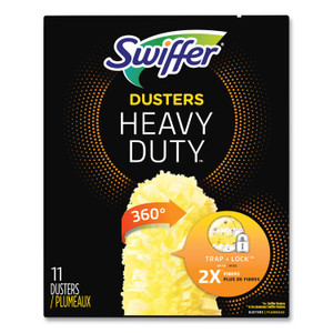 Swiffer Heavy Duty Dusters Refill, Dust Lock Fiber, Yellow, 33/Carton Product Image 