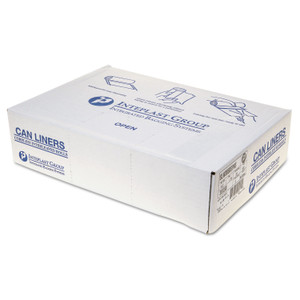 Inteplast Group Low-Density Commercial Can Liners, 60 gal, 1.15 mil, 38" x 58", Clear, 20 Bags/Roll, 5 Rolls/Carton (IBSSLW3858SPNS) View Product Image
