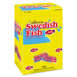 Swedish Fish Grab-and-Go Candy Snacks In Reception Box, 240-Pieces/Box (CDB43146) View Product Image