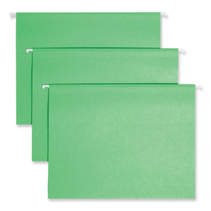 Smead TUFF Hanging Folders with Easy Slide Tab, Letter Size, 1/3-Cut Tabs, Green, 18/Box Product Image 