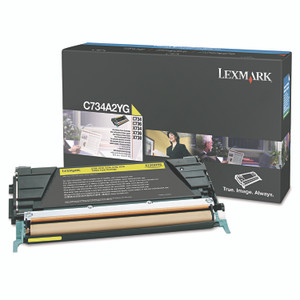 Lexmark C734A2YG Toner, 6,000 Page-Yield, Yellow Product Image 