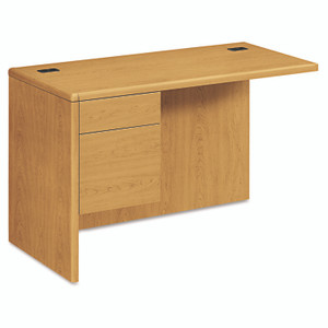 HON 10700 "L" Workstation Return, Left 3/4 Pedestal, 48w x 24d x 29.5h, Harvest Product Image 