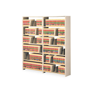 Tennsco Snap-Together Seven-Shelf Closed Add-On Unit, Steel, 48w x 12d x 88h, Sand Product Image 