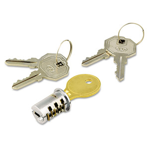 Alera Lock Core Set for Alera Metal File Pedestals, Chrome Product Image 