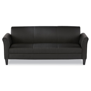 Alera Reception Lounge Sofa Series, Three-Cushion Sofa, 77" x 31.5" x 32", Black Product Image 