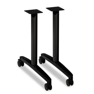 HON Huddle T-Leg Base for 24" and 30" Deep Table Tops, 39.25w x 23.5d x 23.38h, Black Product Image 