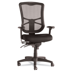 Alera Elusion Series Mesh High-Back Multifunction Chair, Supports Up to 275 lb, 17.2" to 20.6" Seat Height, Black Product Image 