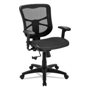 Alera Elusion Series Mesh Mid-Back Swivel/Tilt Chair, Supports Up to 275 lb, 17.9" to 21.6" Seat Height, Black Product Image 