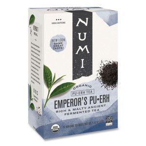 Numi Organic Teas and Teasans, 0.125 oz, Emperor's Puerh, 16/Box Product Image 