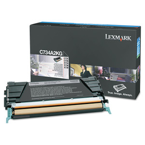Lexmark C734A2KG High-Yield Toner, 8,000 Page-Yield, Black Product Image 