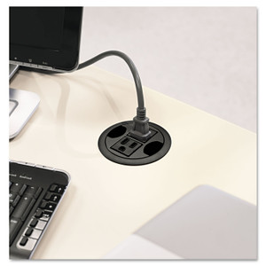 HON AC Power Hub, 3" Diameter, Black Product Image 