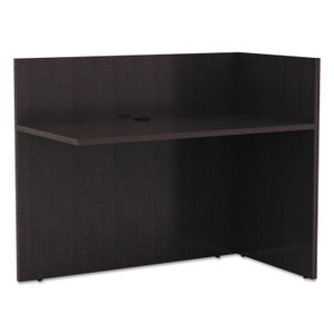 Alera Valencia Reversible Reception Return, 44.13w x 23.63d x 41.5h, Espresso Product Image 