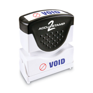 ACCUSTAMP2 Pre-Inked Shutter Stamp, Red/Blue, VOID, 1.63 x 0.5 Product Image 