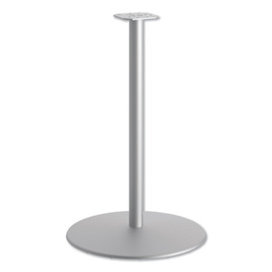 HON Between Round Disc Base for 42" Table Tops, 40.79" High, Textured Silver View Product Image