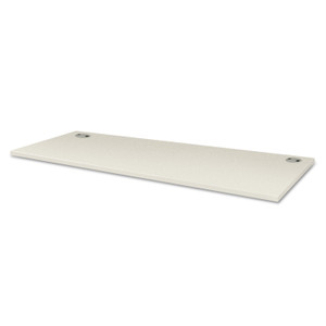 HON Voi Rectangular Worksurface, Two Grommets, 60" x 24", Silver Product Image 