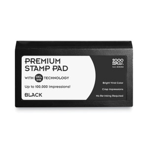 COSCO Microgel Stamp Pad for 2000 PLUS, 6.17" x 3.13", Black Product Image 