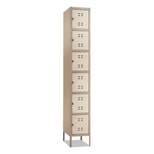Safco Box Locker, 12w x 18d x 78h, Two-Tone Tan Product Image 